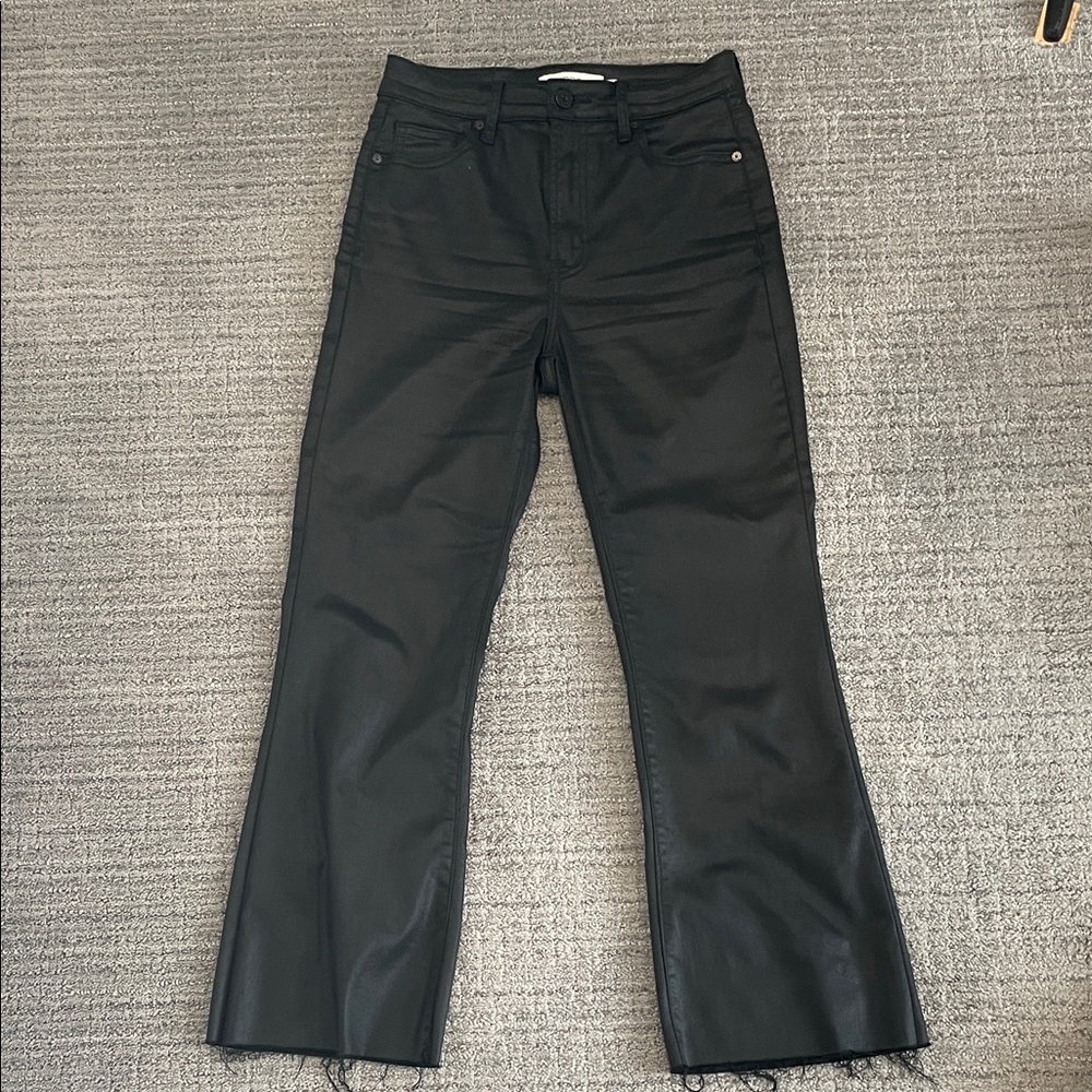 Hidden  Black coated cropped Jeans